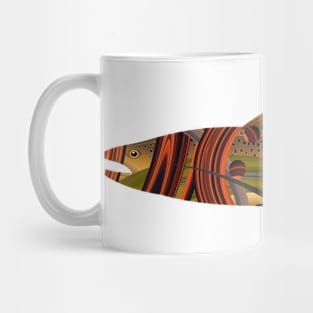 Abstract Trout Mug